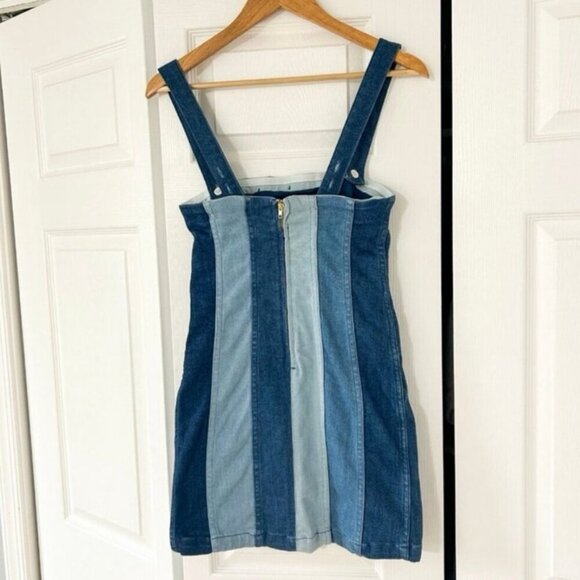 NWT Show Me Your Mumu Coronado Corset Blue Stripe Denim Mini Dress Size Small - Picture 6 of 10